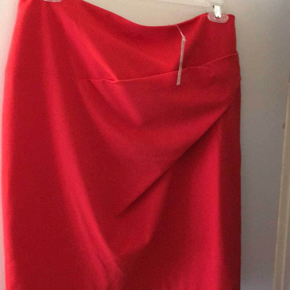 Red pencil skirt
